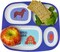 4E’s Novelty Kids Melamine Dinner Plates Set of 4 – Divided Plates for Picky Eaters, BPA-Free, Shatterproof, Toddler Mealtime Essentials for Boys
